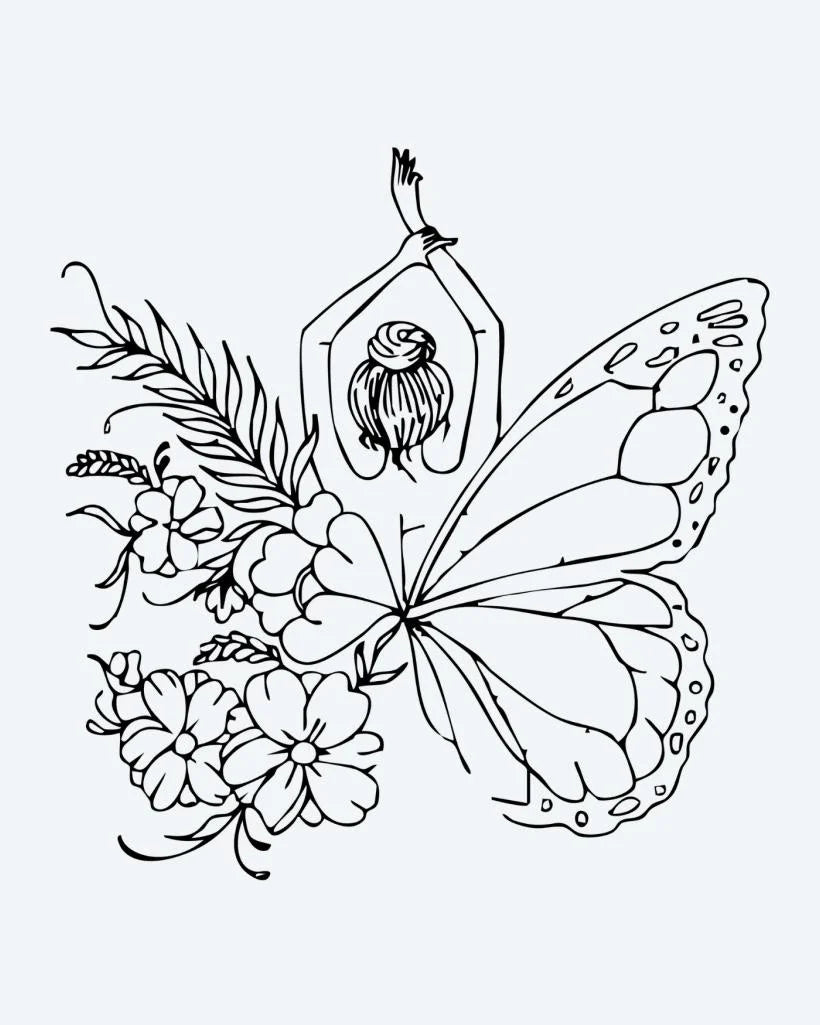 Floral Butterfly Woman