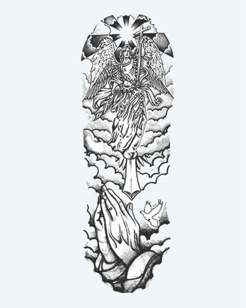 Angel & Praying Hands Sleeve