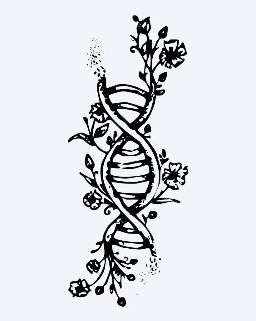 Floral DNA Helix