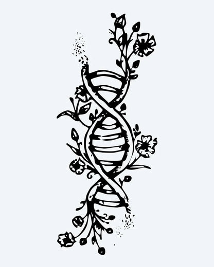 Floral DNA Helix