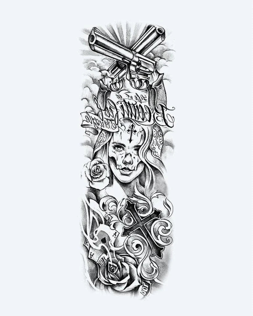 Chicano Woman & Revolvers