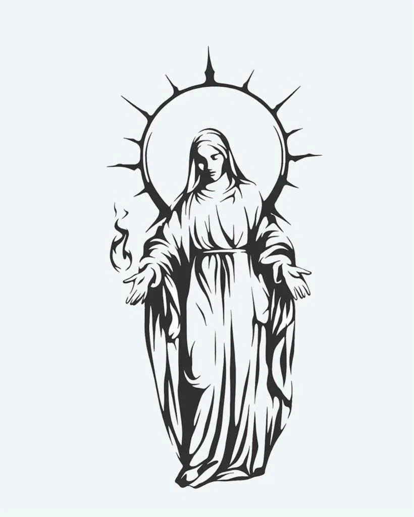 Virgin Mary with Halo