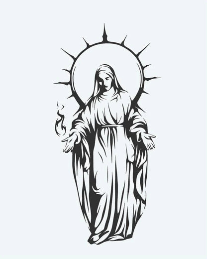 Virgin Mary with Halo