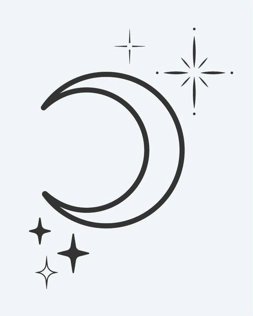 Crescent Moon & Stars