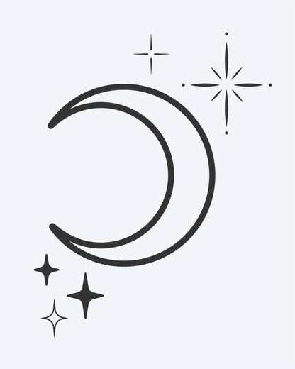 Crescent Moon & Stars