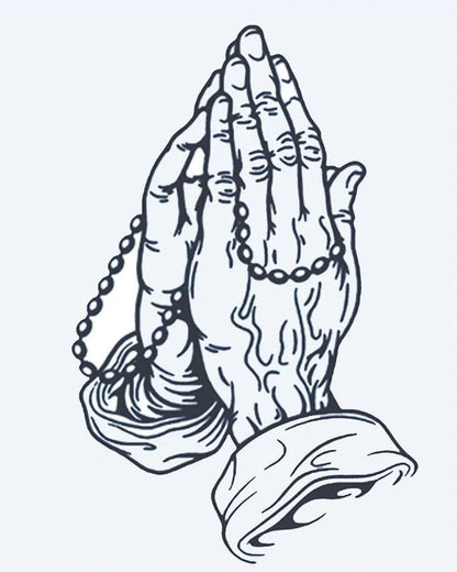 Praying Hands with Rosary