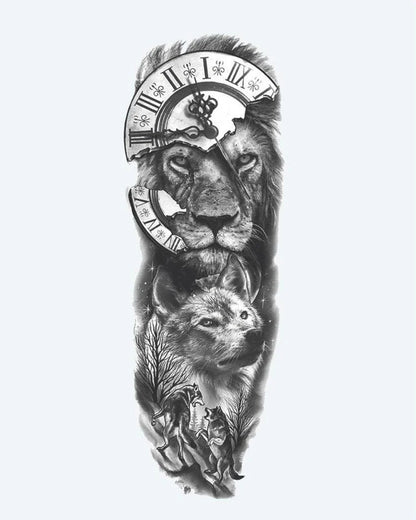 Lion, Wolf & Clock