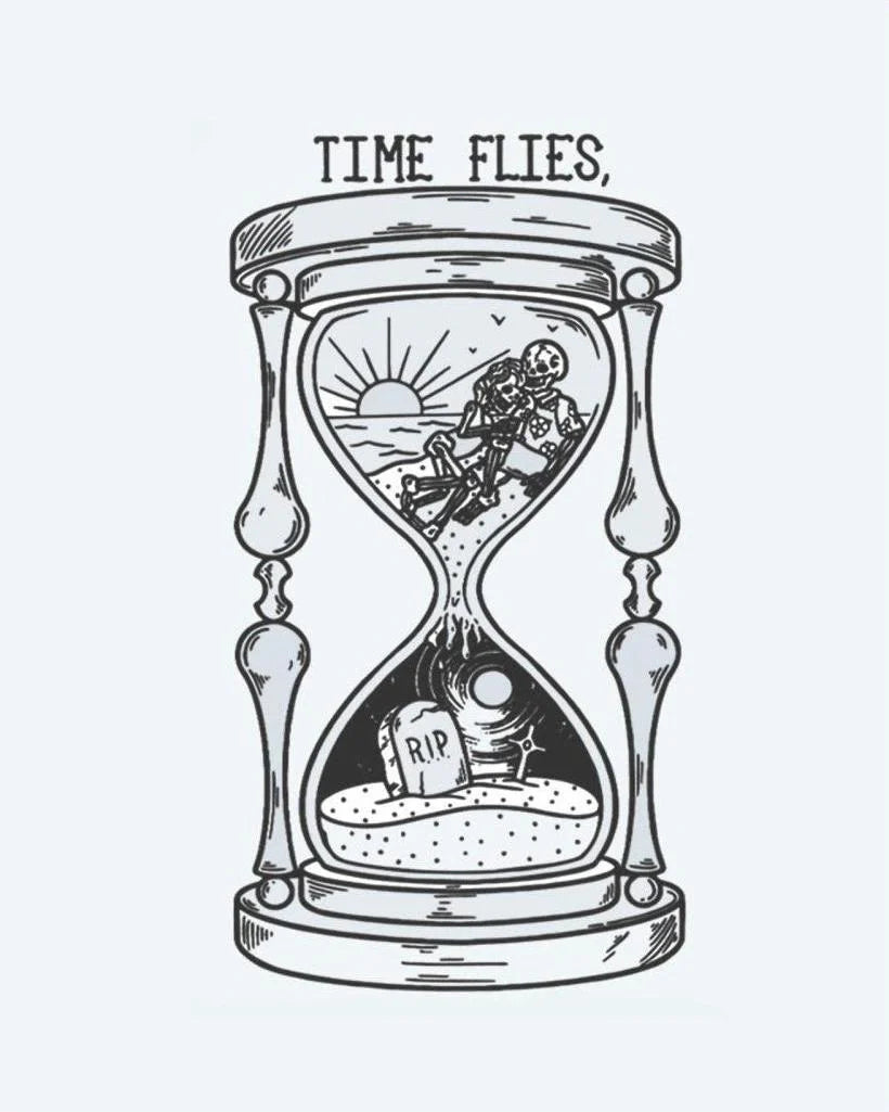 Time Flies Hourglass