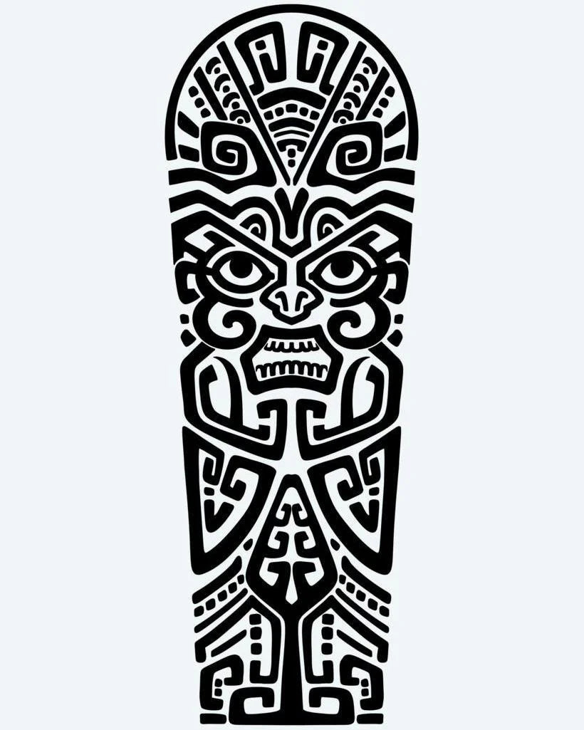 Polynesian Tiki Face