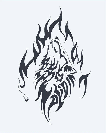 Tribal Howling Wolf