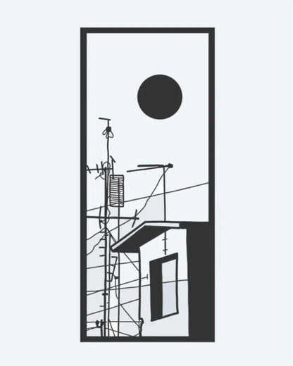 Urban Rooftop Scene