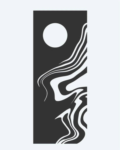 Abstract Moon & Waves