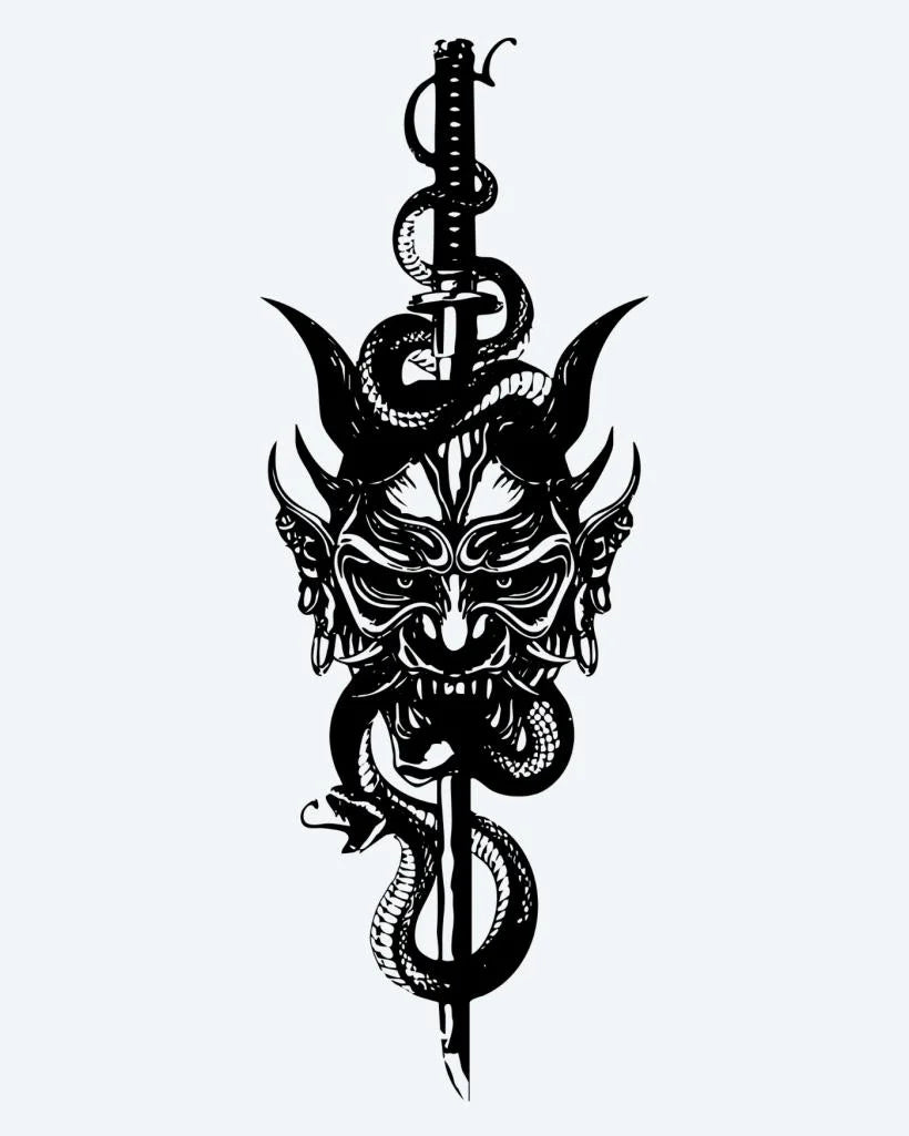 Oni Mask & Serpent Dagger