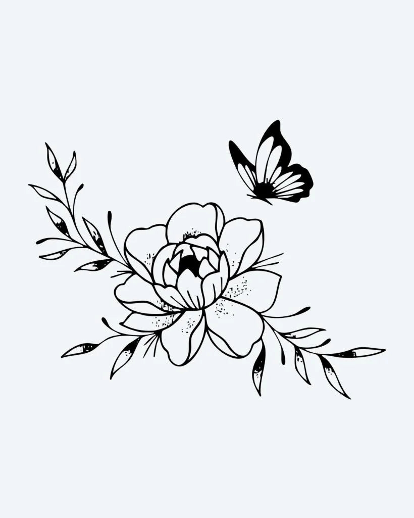 Peony & Butterfly