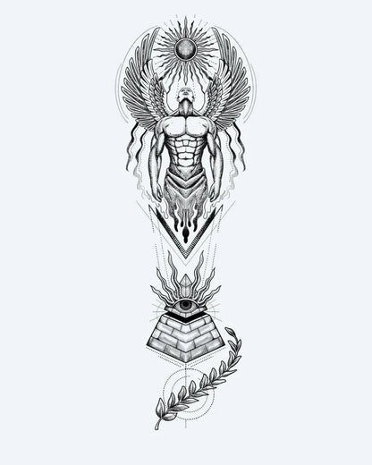 Egyptian Guardian Angel & Pyramid