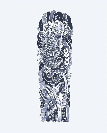 Koi Fish & Waves Sleeve