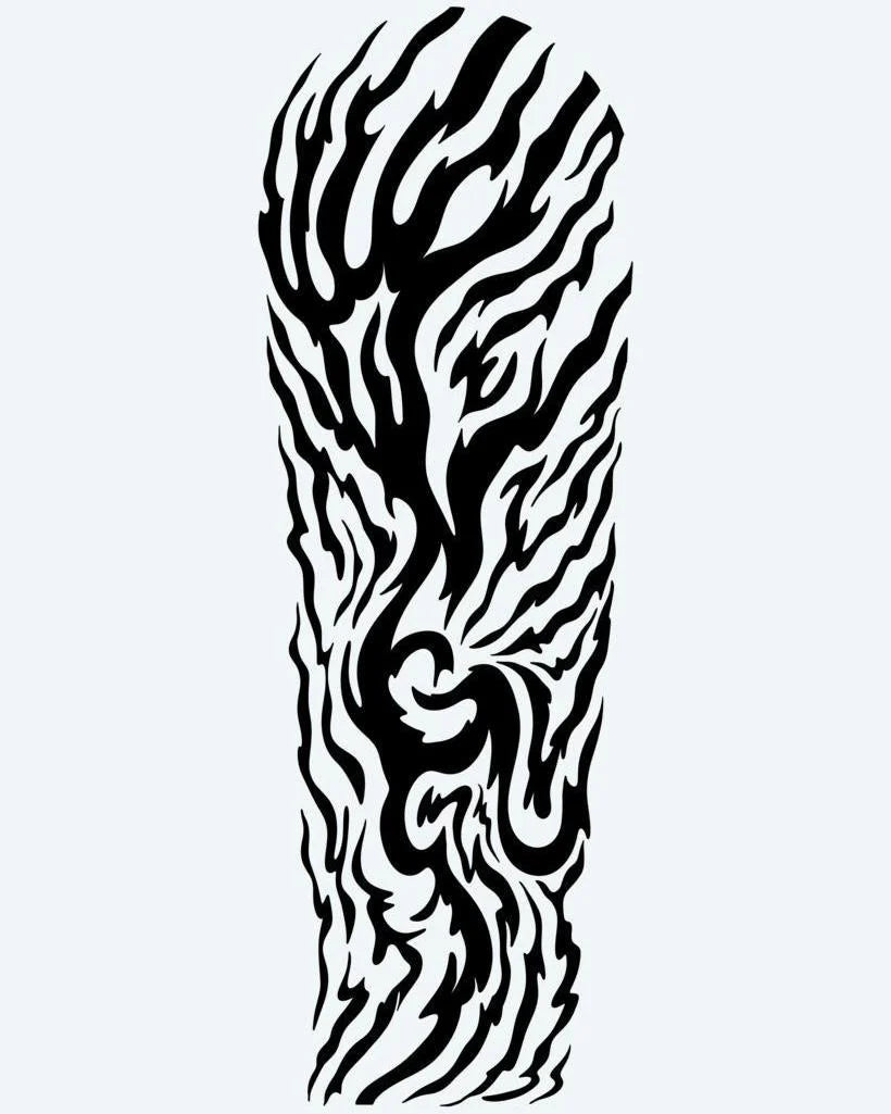 Tribal Flame Sleeve