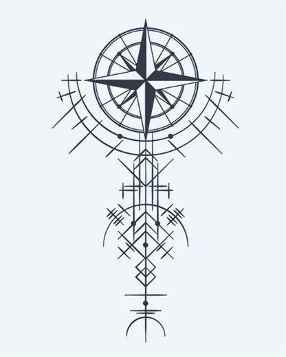 Geometric Compass Rose