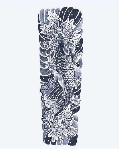 Koi Fish & Chrysanthemum Sleeve